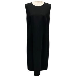LAFAYETTE 148 NEW YORK BLACK FINESSE CREPE SHEATH DRESS